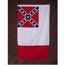 Embroidered Nylon 3X5 3rd National Confederate Flag