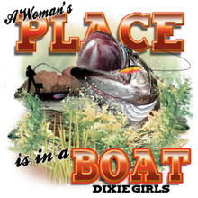 6856L A WOMAN'S PLACE IS IN A BOAT