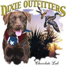 3883L CHOCOLATE LAB WITH DUCKS